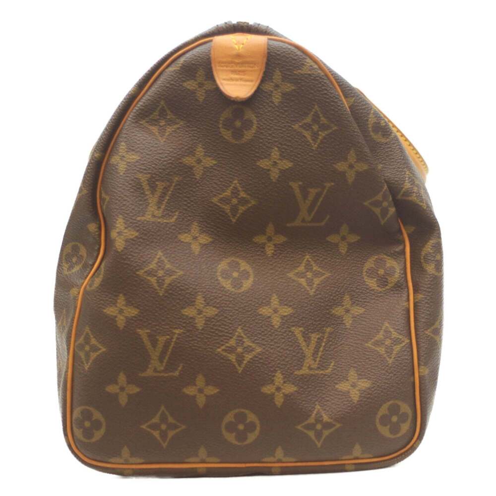 LOUIS VUITTON Authentic Brown Monogram Speedy 35 Boston Bag - Picture 4 of 9